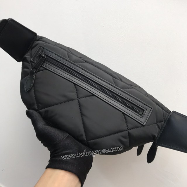 Burberry專門店新款繡花腰包 巴寶莉菱形絎縫脂棉質面男女腰包 yxb1229